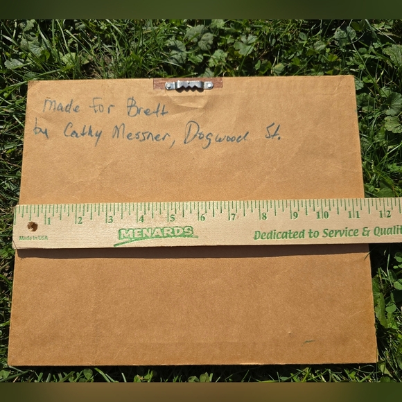 Needlepoint Cross Stitch Vintage Bless This Child Square Matted Framed - Picture 6 of 7